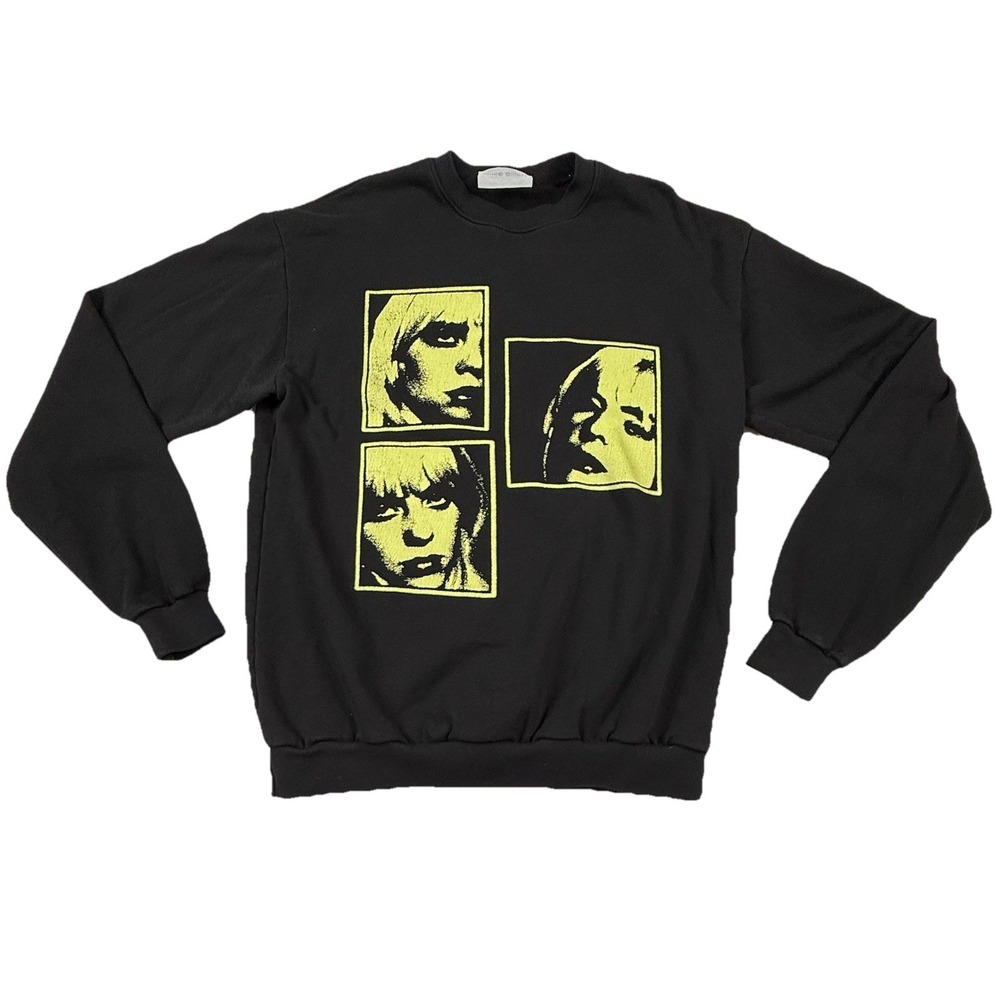 Billie Eilish Happier Than Ever World Tour 2022 Sweatshirt Black Size Large